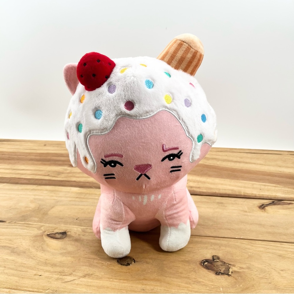 Pink Ice Cream Cat Plush Toy Mariah Elizabeth